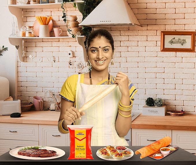 Rani Kashmiri Chilli Powder (Deggi Mirch, Low Heat) Ground Indian Spice 7oz (200g) ~ All Natural