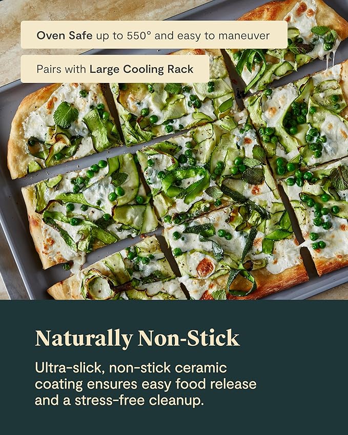 Caraway Non-Stick Ceramic Baking Sheet - Naturally Slick Ceramic Coating - Non-Toxic, PTFE & PFOA