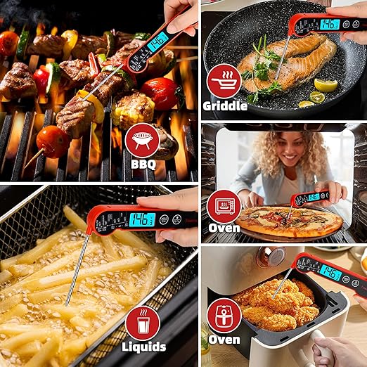 Digital Meat Thermometer for Cooking ??Waterproof Instant Read Food Thermometer with Backlight &