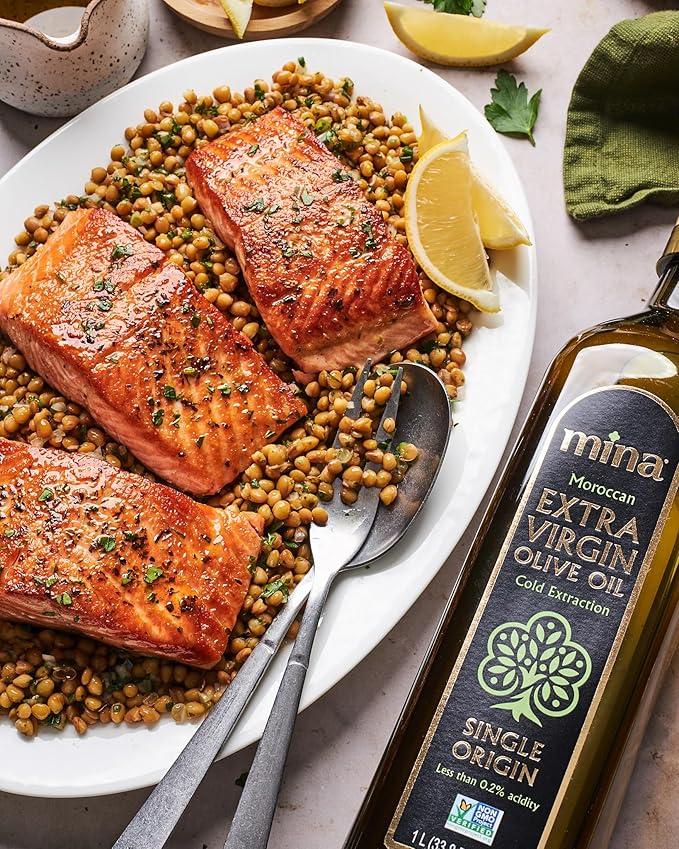 Mina Olive Oil Extra Virgin 16.9 Fl Oz, New Harvest, Polyphenol Rich Olive Oil for Cooking