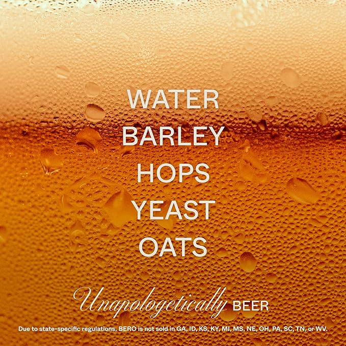 BERO Edge Hill Hazy IPA Non-Alcoholic Beer, 12-Pack Hoppy IPA-Style Craft Brew, NA Beer by Tom