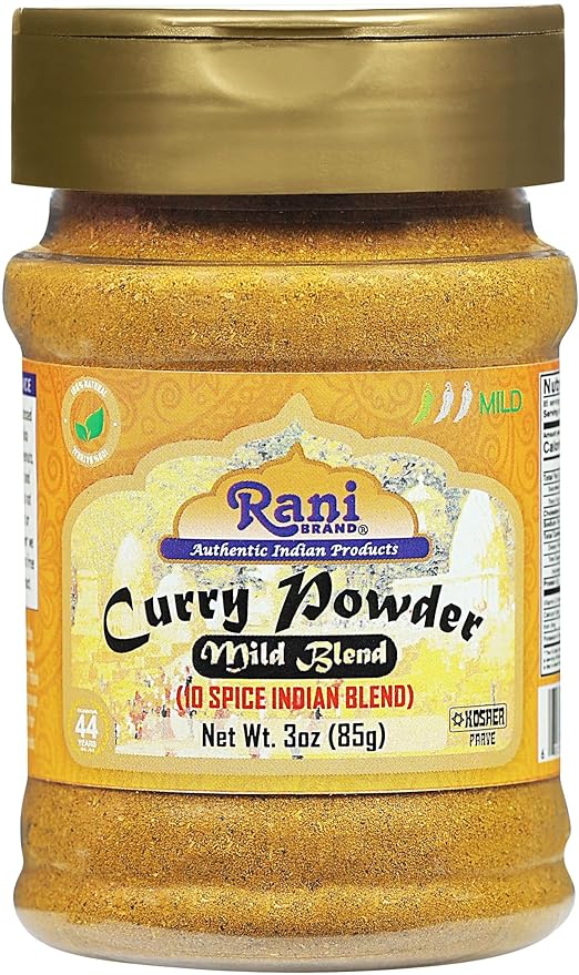 Rani Curry Powder Mild (10-Spice Authentic Indian Blend) 3oz (85g) PET Jar ~ All Natural |