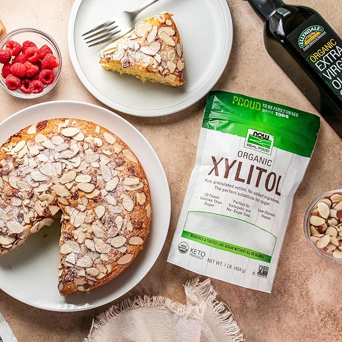 NOW Foods, Organic Xylitol, Pure with No Added Ingredients, Keto-Friendly, Low Glycemic Impact, Low