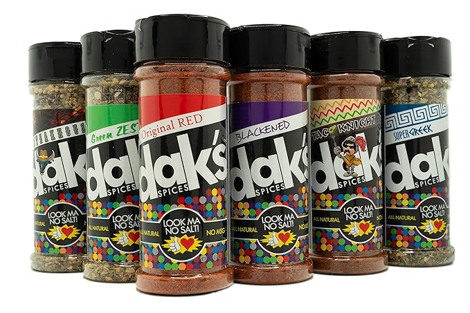 DAK's Spices 6 Pack Seasoning Blends | 100% Salt Free Spices | Premium & Healthy Seasoning | MSG
