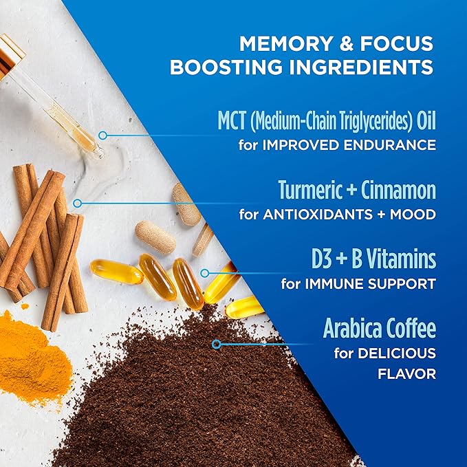 Decaf Genius Keto Coffee Pods with MCT Oil, Turmeric, and B Vitamins by VitaCup for Focus in