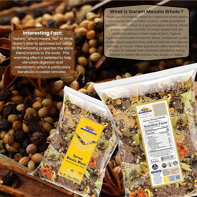Rani Garam Masala Indian 11 Whole Spices Blend 28oz (800g) ~ All Natural, Salt-Free | Vegan | No