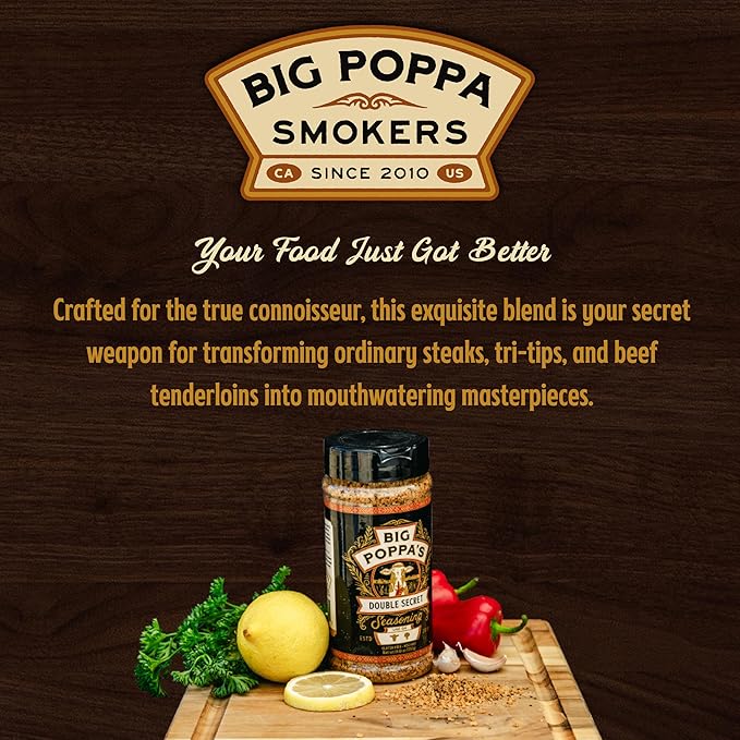 Big Poppa’s Double Secret Steak Rub — Award Winning Beef Rub — Gluten-Free Spice Mix — Dry Rubs for