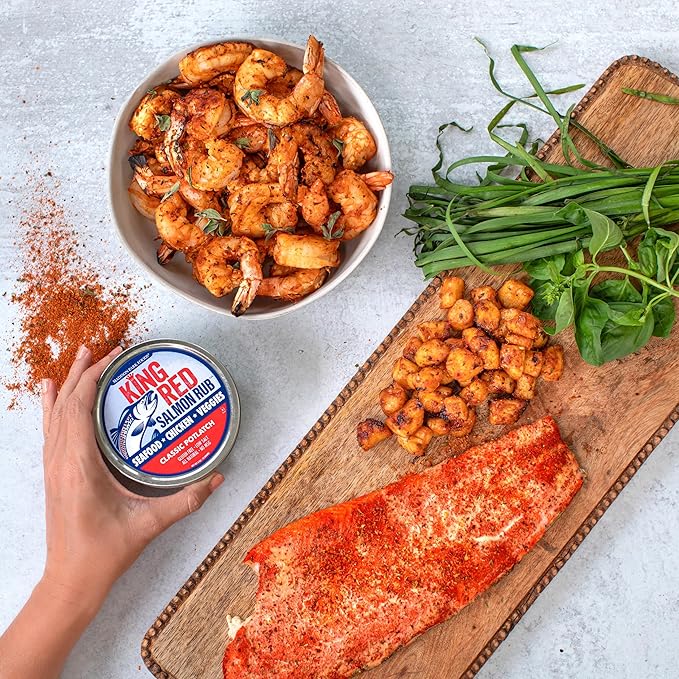 King Red Salmon Rub ??Classic Potlatch Seasoning Dry Spice Blend - Grilled Salmon, Seafood and