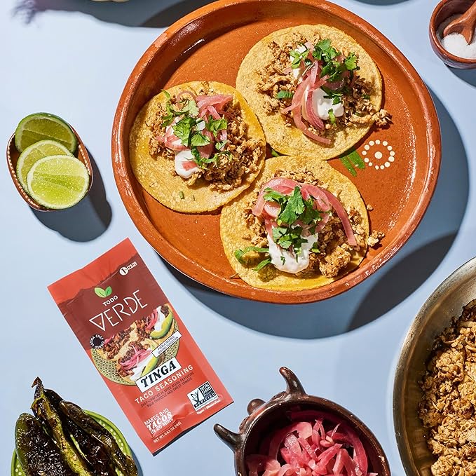 Tinga Taco Seasoning Packets - Todo Verde | Chef Curated Taco Blends with Red Miso & Black Garlic |