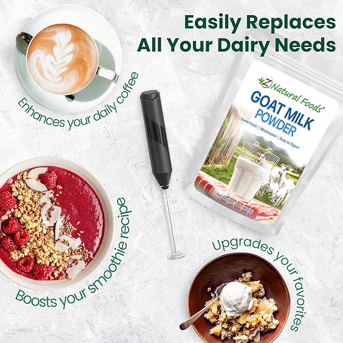 Z Natural Foods Goat Milk Powder - Pure Netherlands Full Cream Milk, Powdered Goat Milk, Highly