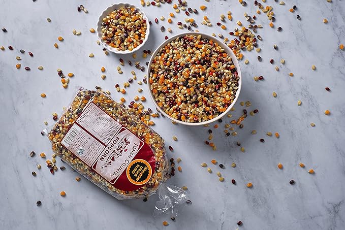 Amish Country Popcorn | 2 lb Bag | Rainbow Popcorn Kernels | Old Fashioned, Non-GMO and Gluten Free