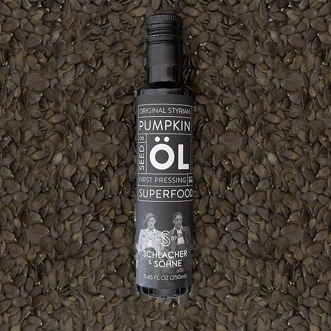 Schlacher & S철hne Styrian Pumpkin Seed Oil: 100% Pure, Cold Pressed, Non GMO, Gluten Free, Vegan
