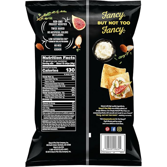 Stacy's Pita Chips, Simply Naked, 16 oz Bag