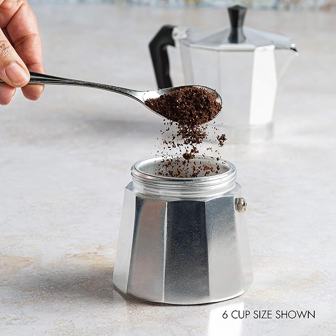 Primula Classic Stovetop Espresso and Coffee Maker, Moka Pot for Italian and Cuban Café Brewing