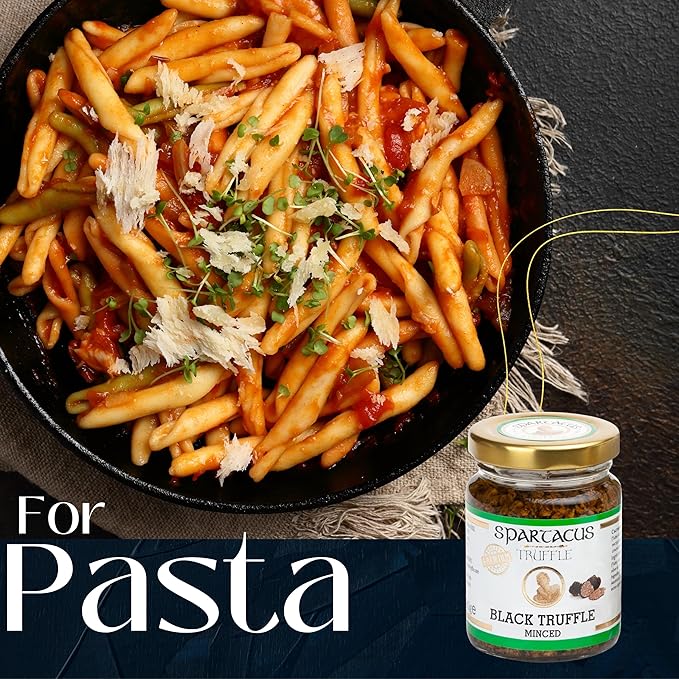 Spartacus Black Truffles Preserved in Extra Virgin Olive Oil - Perfect Gourmet Seasoning for Pizza