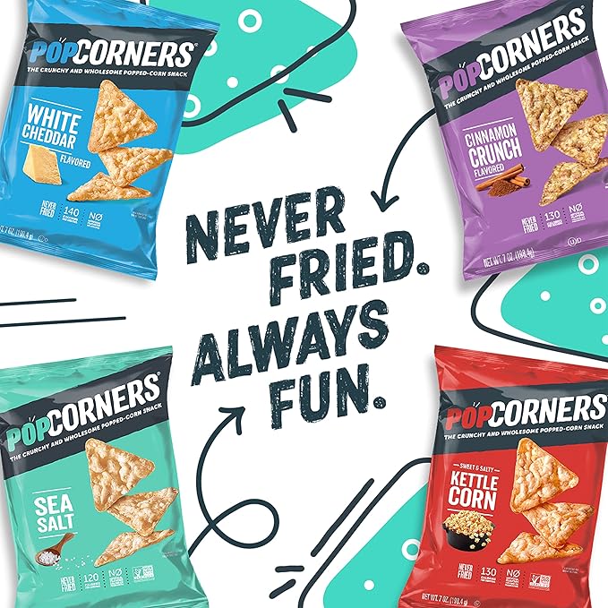 PopCorners Popped Corn Snacks, Sampler Pack, 1 Ounce (Pack of 20) (Assortment May Vary)
