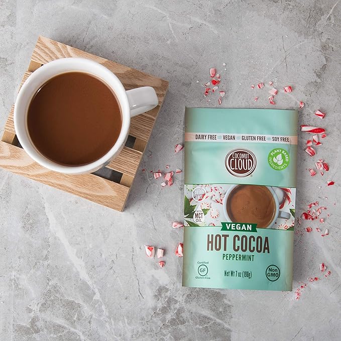 Coconut Cloud: Dairy-Free Instant Peppermint Hot Cocoa Mix | Vegan, Natural, Delicious, Creamy