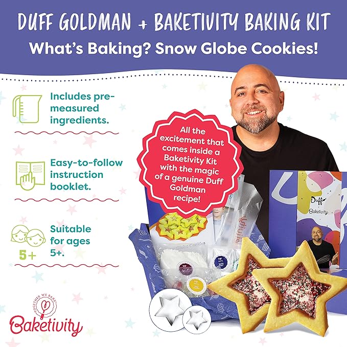 Baketivity Snow Globe Cookies Baking Kit - Duff Goldman Cooking Recipe - DIY Family Fun Cookie