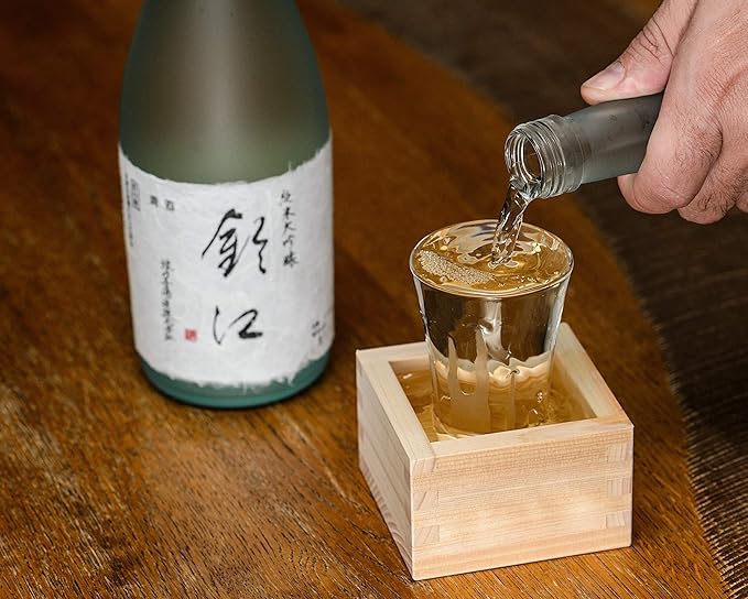 JapanBargain 3323x2, Wooden Sake Cups Masu Japanese Hinoki Wood Saki Cup Box Made in Japan, Plain