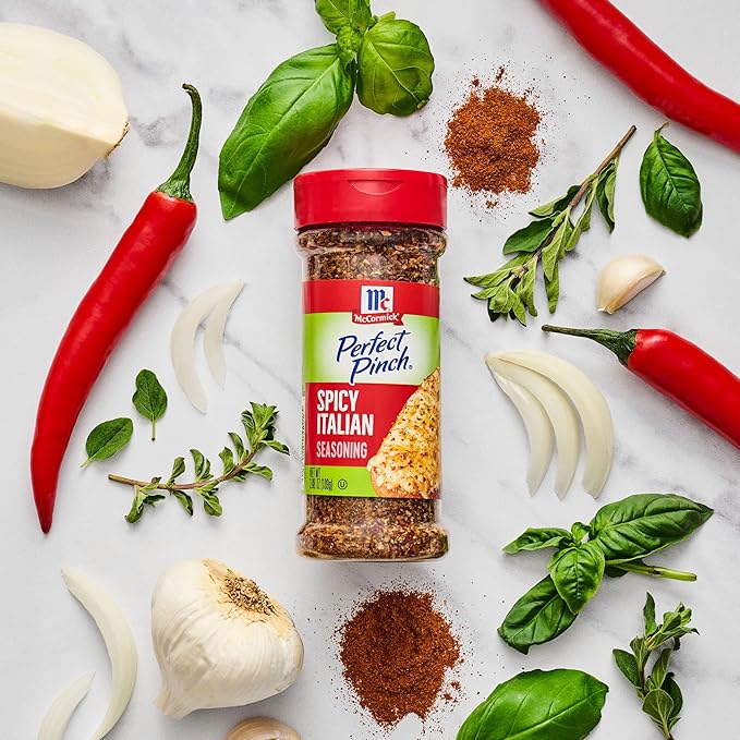 McCormick Perfect Pinch Seasoning, Spicy Italian, For Adding Italian Flavor with a Kick to Pizza