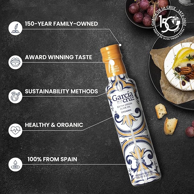 GARCÍA DE LA CRUZ - Organic Extra Virgin Olive Oil, Master Miller Premium Oil, Almond and Tomato