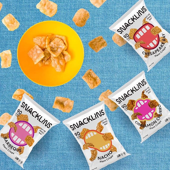 SNACKLINS Plant Based Crisps TERIYAKI - Gluten Free, Grain Free, 100% Kosher, Vegan Healthy Snacks