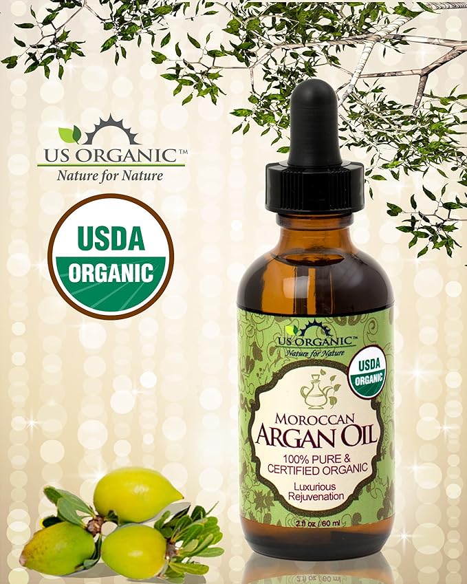 US Organic Moroccan Argan Oil, USDA Certified Organic,100% Pure & Natural, Cold Pressed Virgin