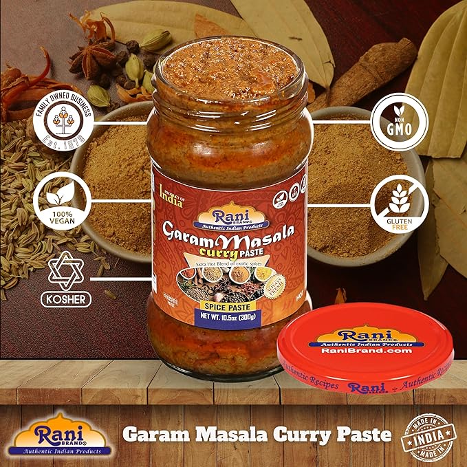 Rani Garam Masala Curry Spice Paste 10.5oz (300g) Glass Jar ~ No Colors | All Natural | NON-GMO |