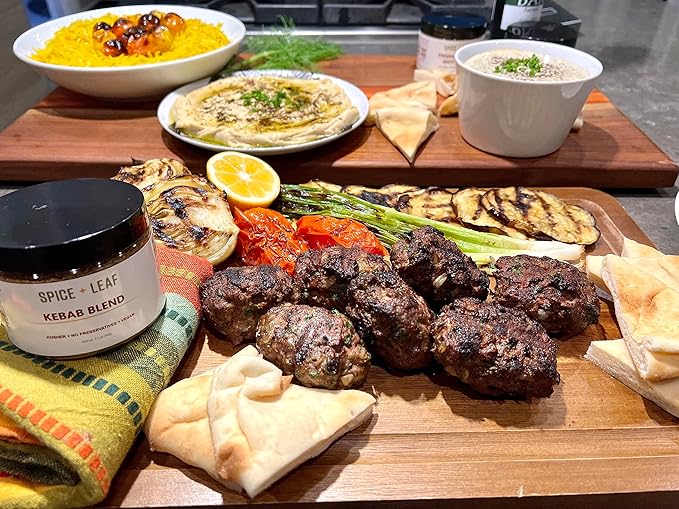 Premium Kebab Blend by Spice + Leaf, 3.5 oz - Kosher, Vegan Preservative Free Spice. Vegetarian