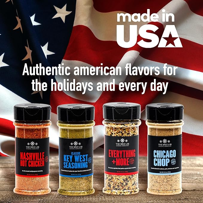The Spice Lab Taste of America Spices and Seasonings Ultimate Grilling Set - Gift Kit for Cooking