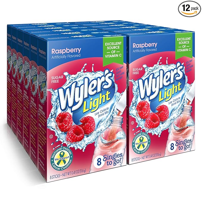 Wyler's Cool Raspberry Singles to Go - 3 Boxes - 8 Packets Each