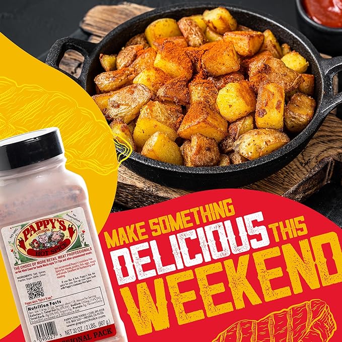Pappy's Louisiana Hot Spice - Bold Seasoning for Jambalaya, Gumbo, Cajun Shrimp, Blackened Chicken
