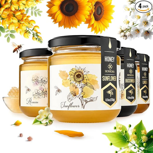 HONIGMA® Raw Honey | Exquisite Taste | 100% Pure | Unpasteurized | Unfiltered | Partially