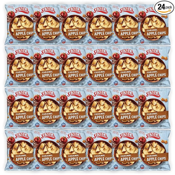 Seneca Caramel Apple Chips | Made from Fresh Apples | 100% Red Delicious Apples | Yakima Valley