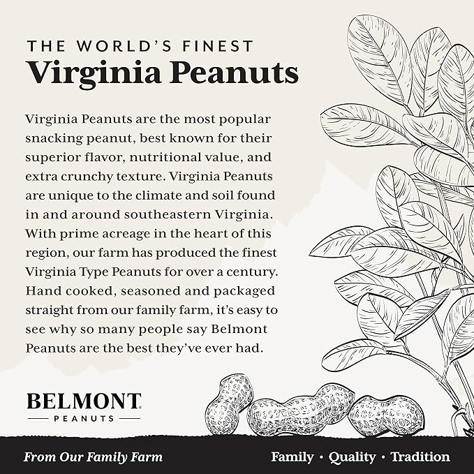Belmont Peanuts Gourmet Sea Salt and Black Pepper Flavored Virginia Peanuts, 20 oz (1 Pack) ??Only