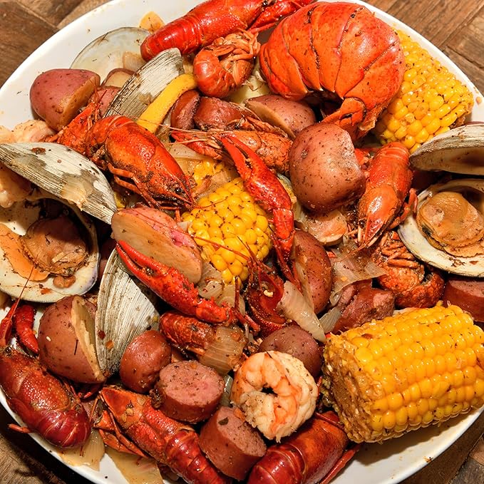 The Spice Lab Seafood Seasoning Set - Smoky Maple, Shrimp Boil, Spicy Seafood and Lemon Pepper