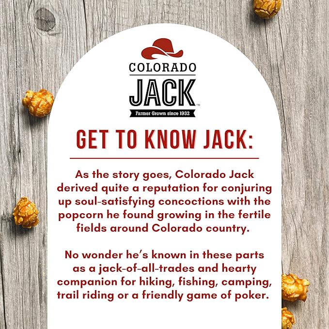 Colorado Jack Gourmet Caramel Popcorn: Real Butter & Vanilla, Farmer Grown, Delicious Snack Tasty