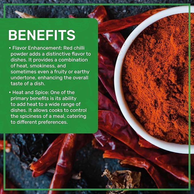 Jiva Organics Organic Red Chili Powder 7 ounce Bag - Extra Hot, Ground Indian Chillies, 100%