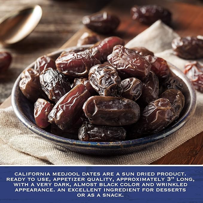 Traina Home Grown California Sun Dried California Medjool Dates - Healthy, No Added Sugar, Non GMO