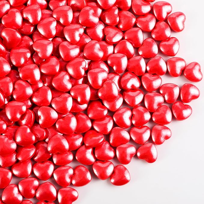 Kasvan Mixed Heart Shapes Sprinkles - Edible Candy Pearls 130g/4.58 Oz, Mix Size, Baking Cake