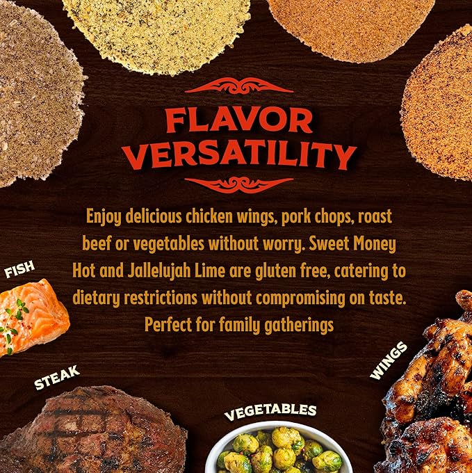 Big Poppa's Sweet Heat Flavor Bundle (4-Pack) - Featuring Sweet Money Hot, Competition Brisket &