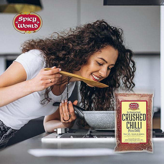 Crushed Red Pepper Flakes 10 Pound Bulk Value Pack - Chili Flakes - by Spicy World