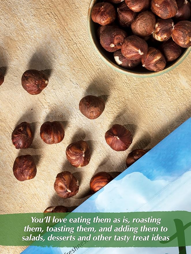NUTS U.S. - Oregon Hazelnuts (Filberts) | Raw and Unsalted | Steam Pasteurized and NON-GMO | No