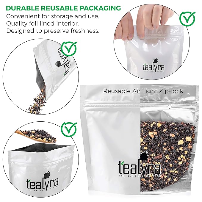 Tealyra - Chai Caramel - Black Loose Leaf Tea - Cinnamon - Ginger - Anise - Cardamom - Perfect