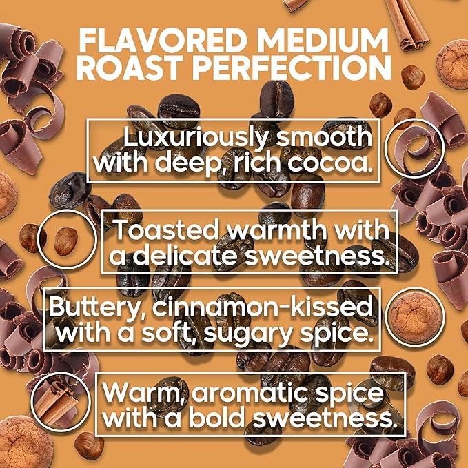 Sarasota K-Cup Coffee Pods | Medium Roast Flavored Coffee | Snickerdoodle Sugar Cookie | Single