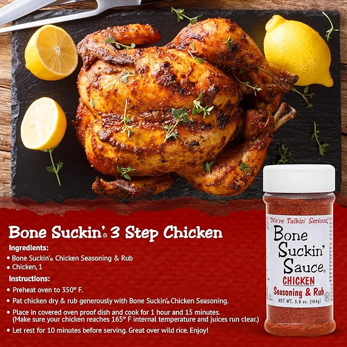 Bone Suckin' Sauce Seasoning and Rub-Variety, Original, Steak, Seafood and Chicken, Great for