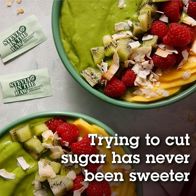 Stevia In The Raw, Plant Based Zero Calorie Sweetener, No Erythritol, Sugar Substitute for Coffee