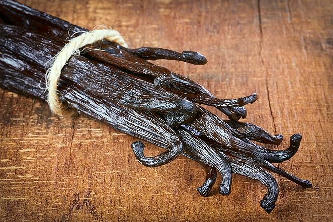5 Organic Madagascar Vanilla Beans. Whole Grade A Vanilla Pods for Vanilla Extract and Baking