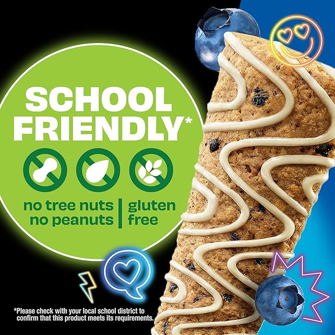 KIND Kids Snacks, Blueberry Muffin Bar, Tree Nut and Peanut Free, Gluten Free, Whole Grains and