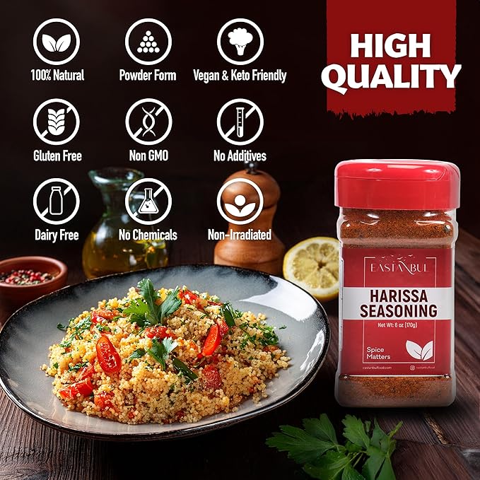 Eastanbul Harissa Seasoning, 6oz, Harissa, Asian Spices and Seasonings, Perfect Spice Blend with